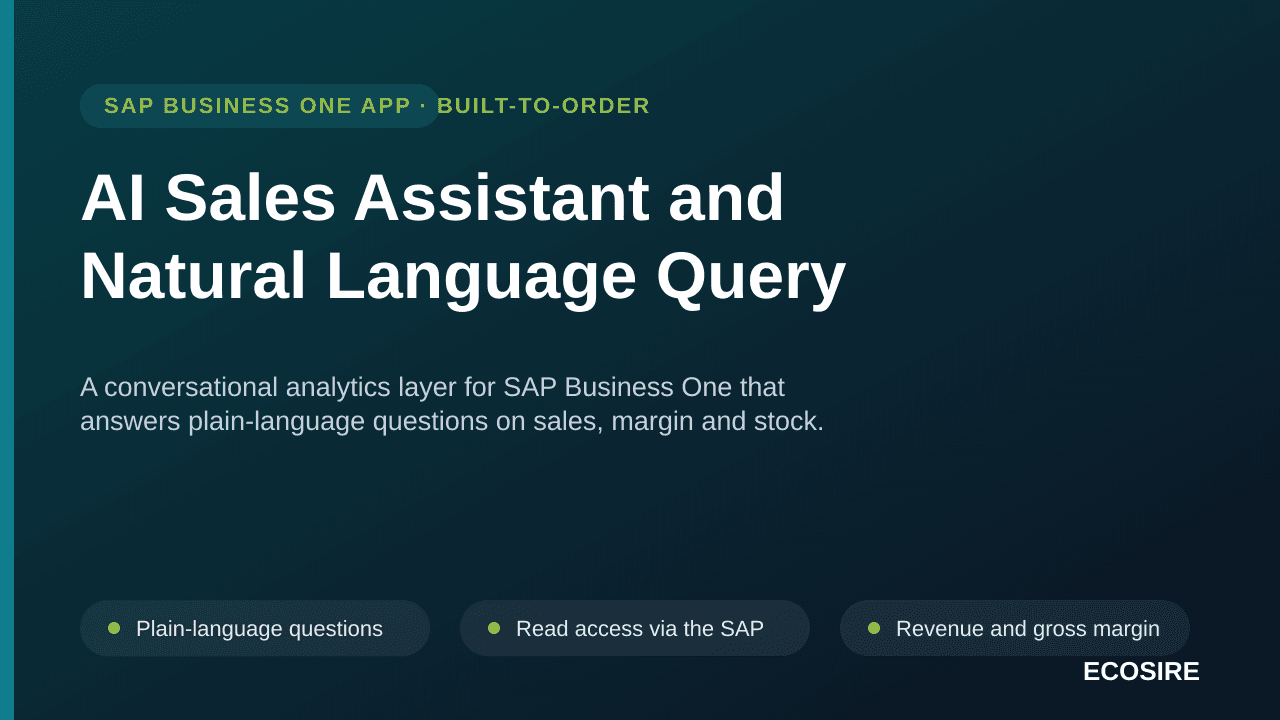 AI Sales Assistant and Natural Language Query