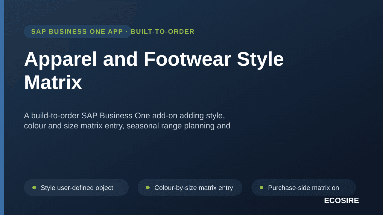 Apparel and Footwear Style Matrix