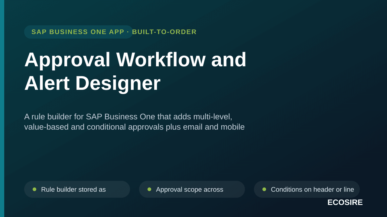 Approval Workflow and Alert Designer