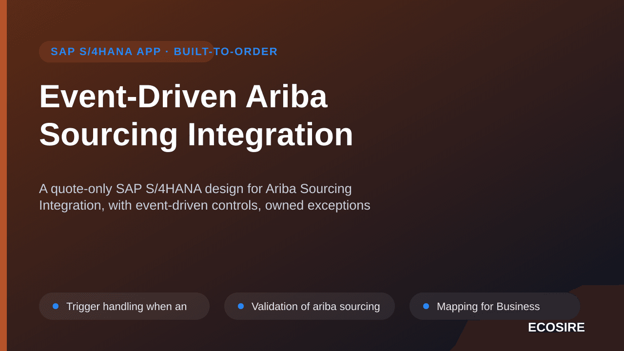 Event-Driven Ariba Sourcing Integration