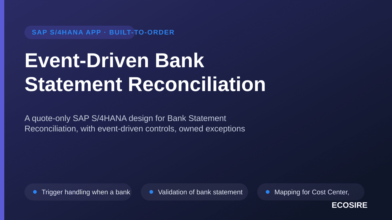 Event-Driven Bank Statement Reconciliation