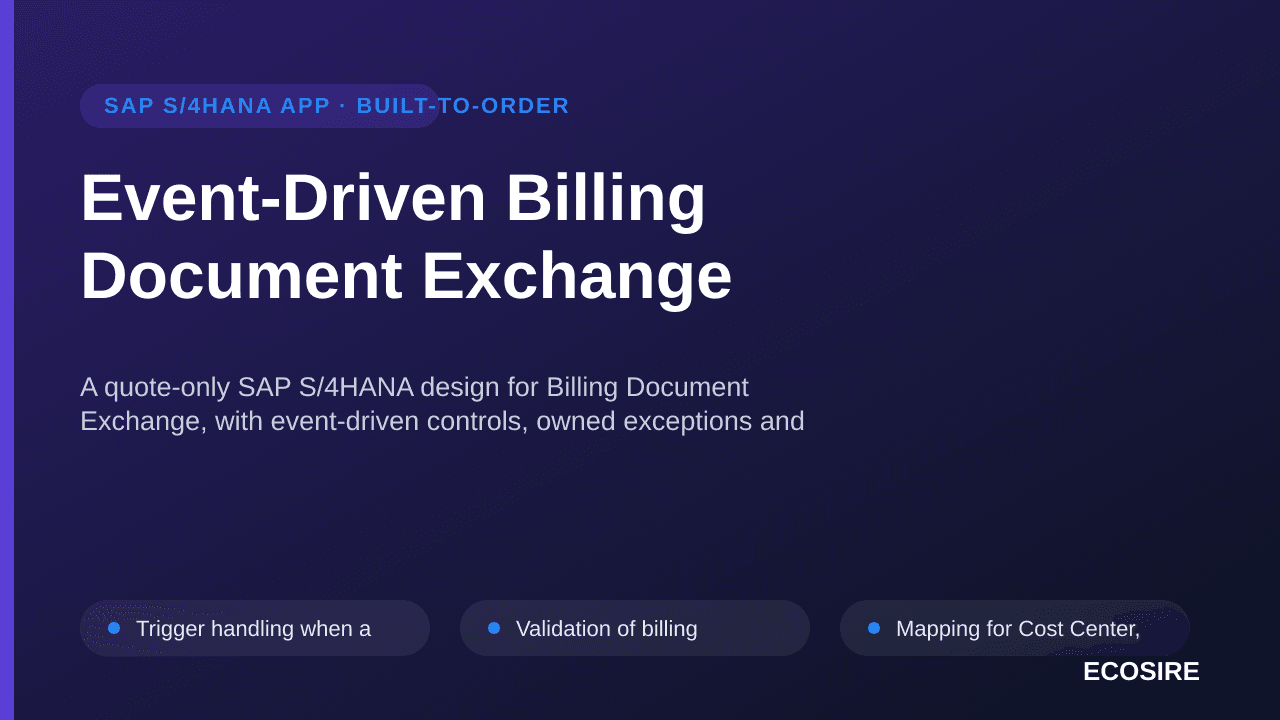 Event-Driven Billing Document Exchange