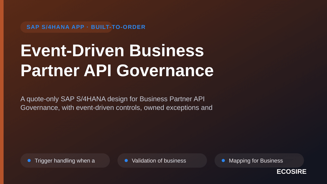 Event-Driven Business Partner API Governance