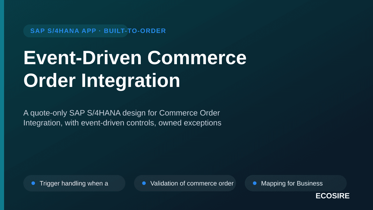 Event-Driven Commerce Order Integration