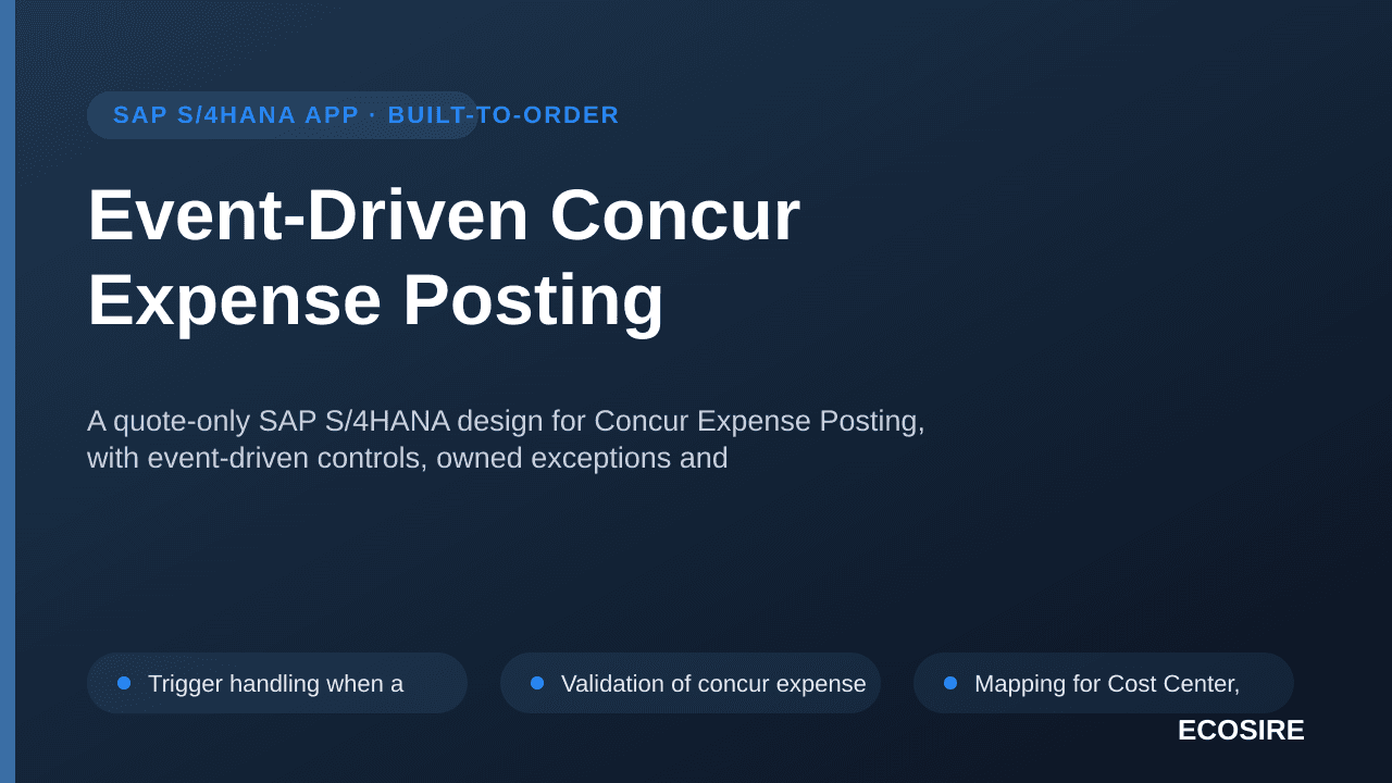 Event-Driven Concur Expense Posting