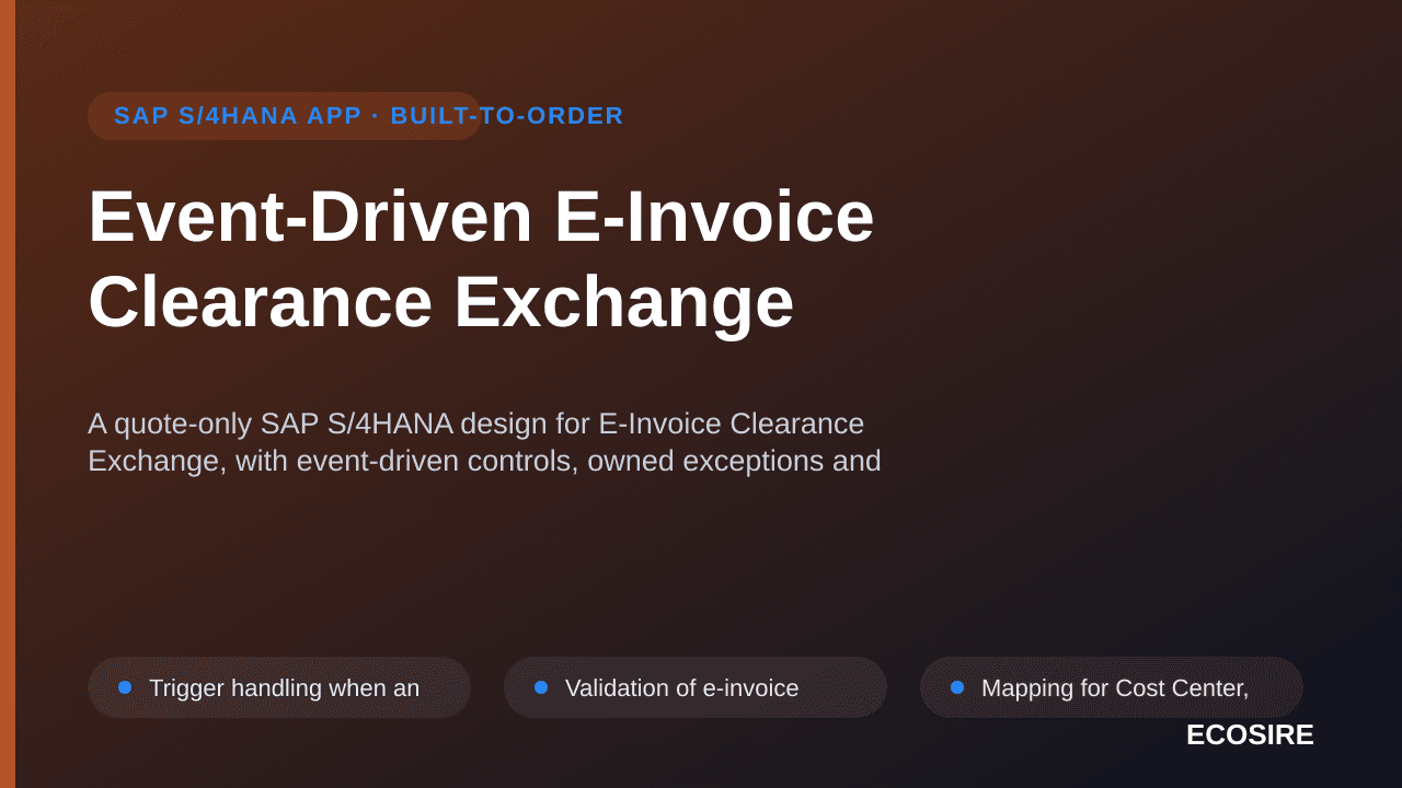 Event-Driven E-Invoice Clearance Exchange