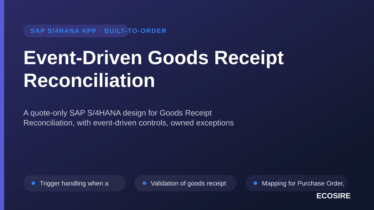 Event-Driven Goods Receipt Reconciliation