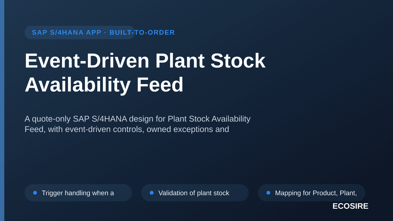 Event-Driven Plant Stock Availability Feed