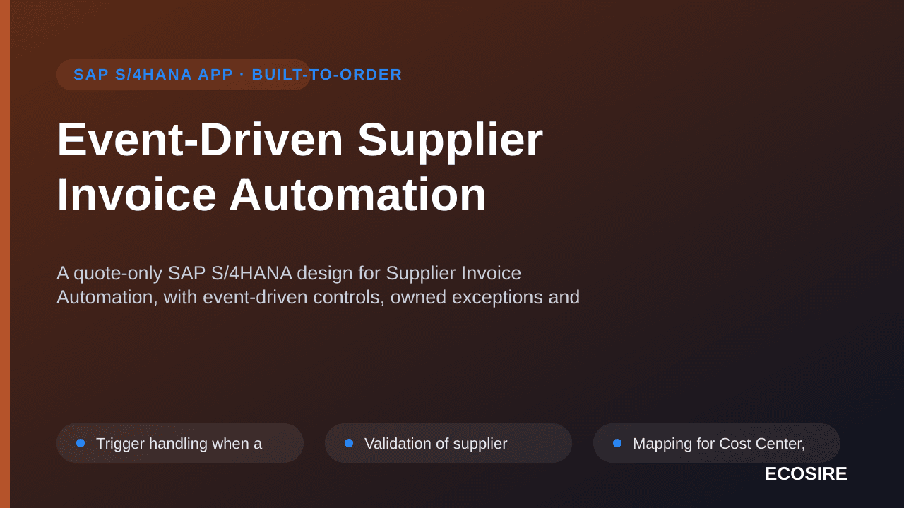 Event-Driven Supplier Invoice Automation