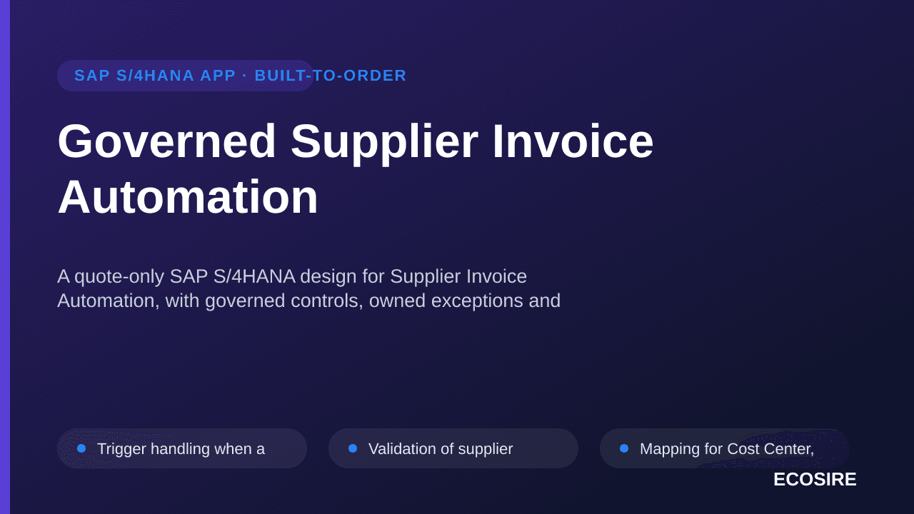 Governed Supplier Invoice Automation