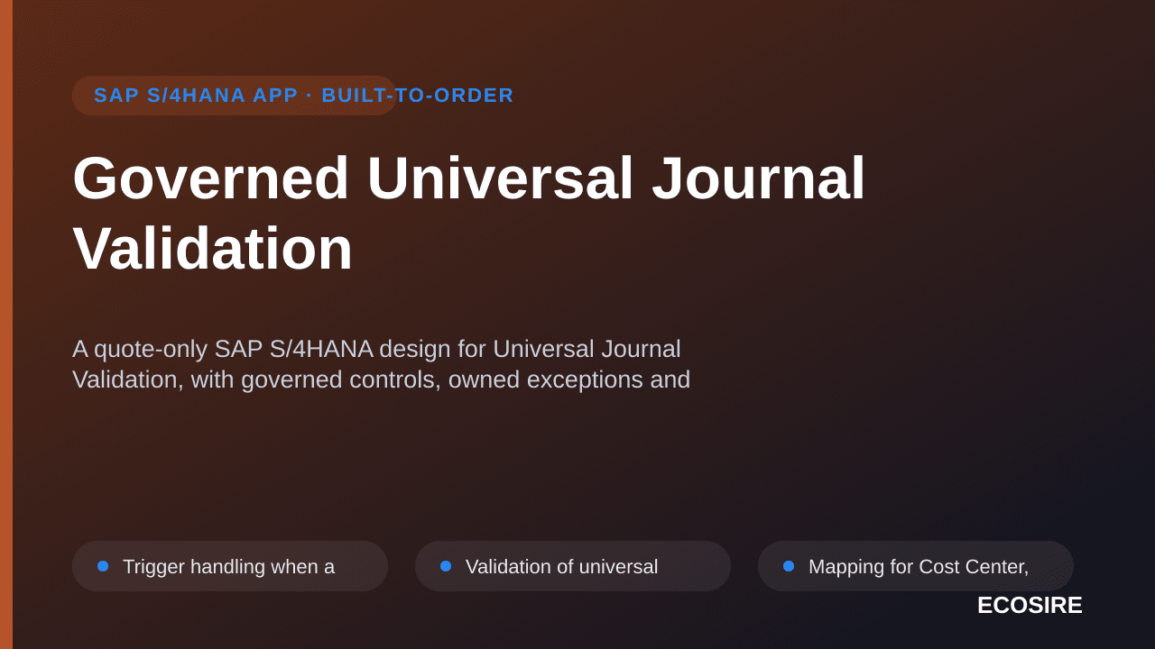 Governed Universal Journal Validation