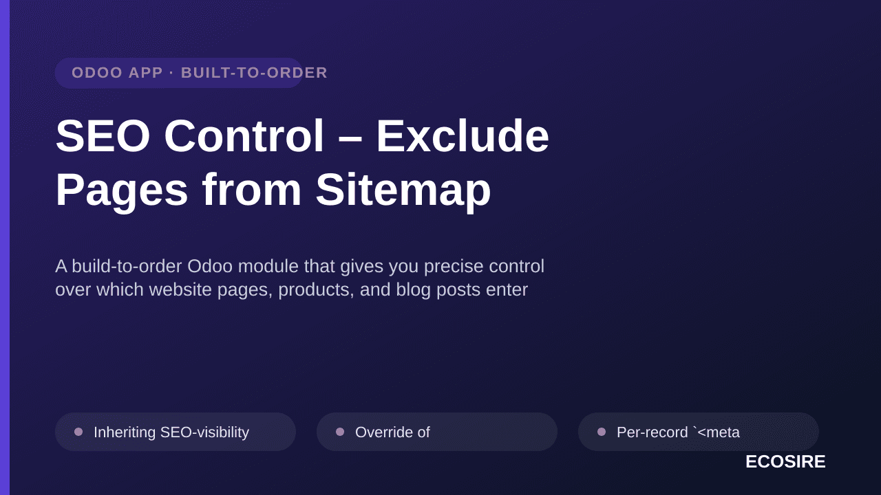 SEO Control – Exclude Pages from Sitemap