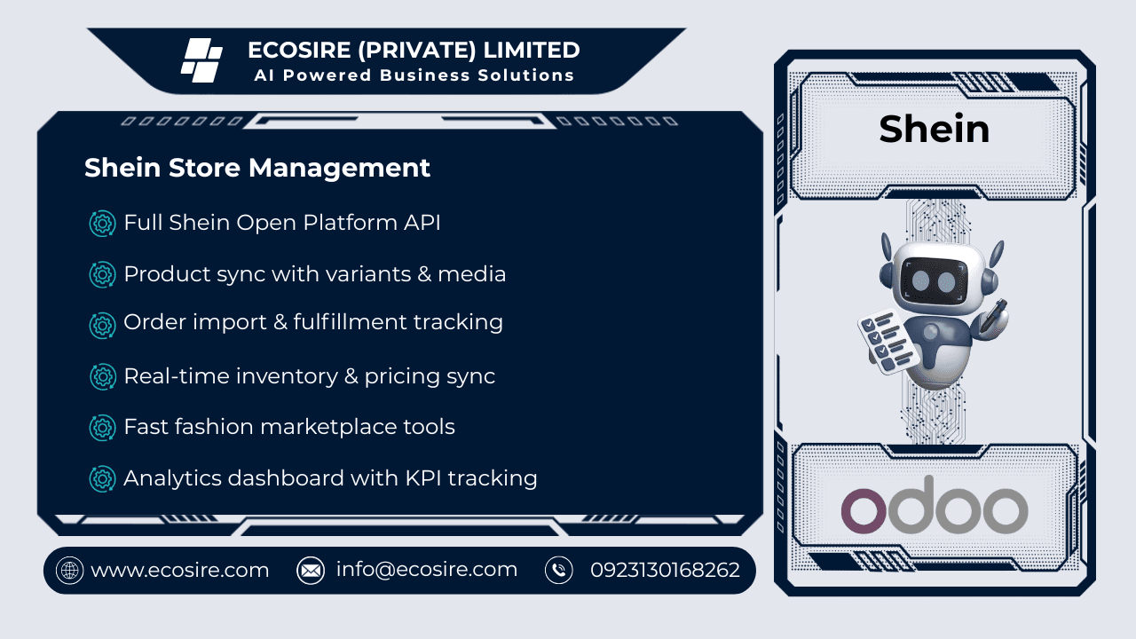 SHEIN Store Management — Enterprise-grade SHEIN-Odoo integration for fast fashion with trend-based inventory and Open Platfor — Image 1 of 1