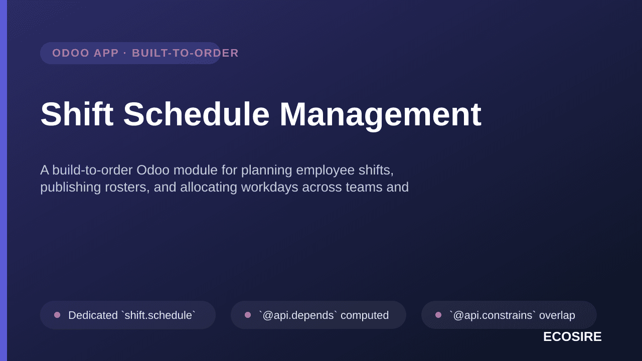 Shift Schedule Management