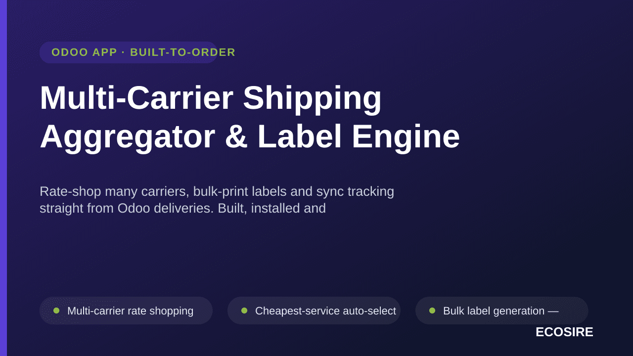 Multi-Carrier Shipping Aggregator & Label Engine — Rate-shop many carriers, bulk-print labels and sync tracking straight from — Image 1 of 3