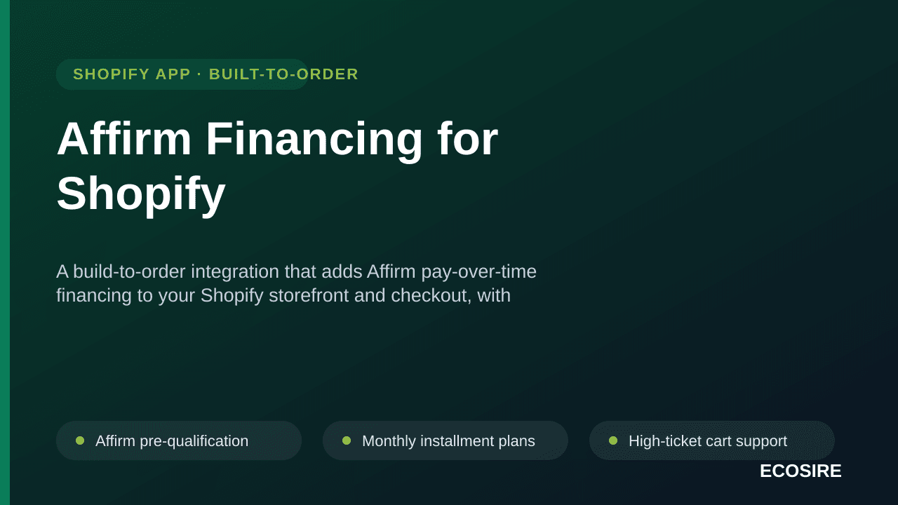 Affirm Financing for Shopify