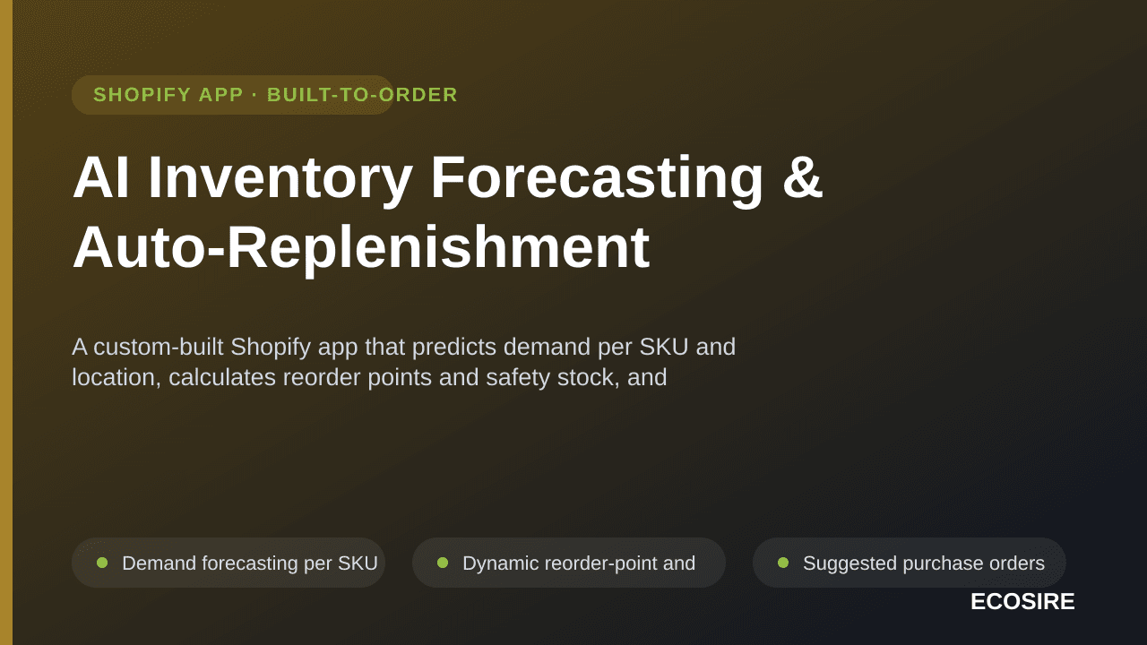 AI Inventory Forecasting & Auto-Replenishment
