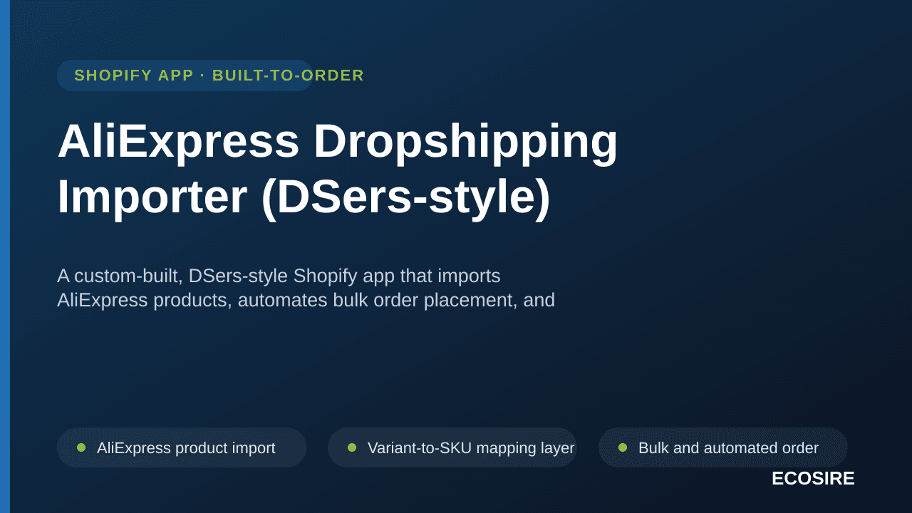 AliExpress Dropshipping Importer (DSers-style)