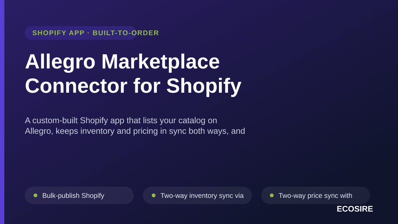Allegro Marketplace Connector for Shopify