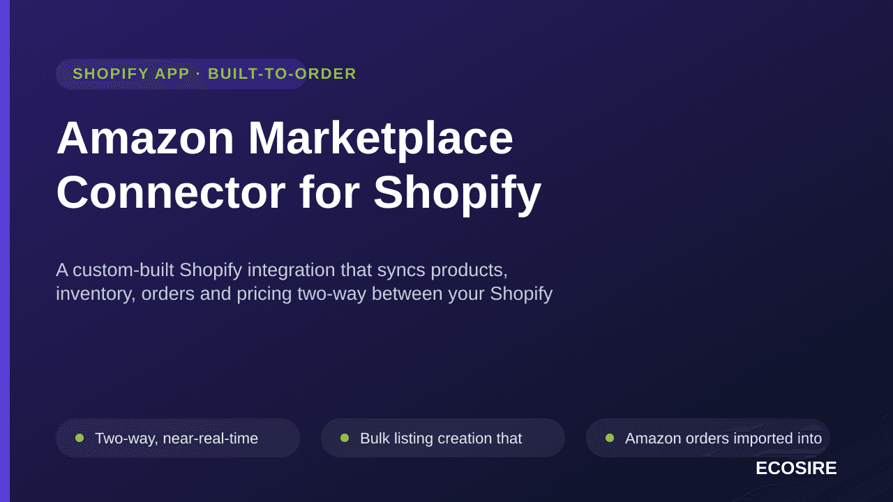 Amazon Marketplace Connector for Shopify