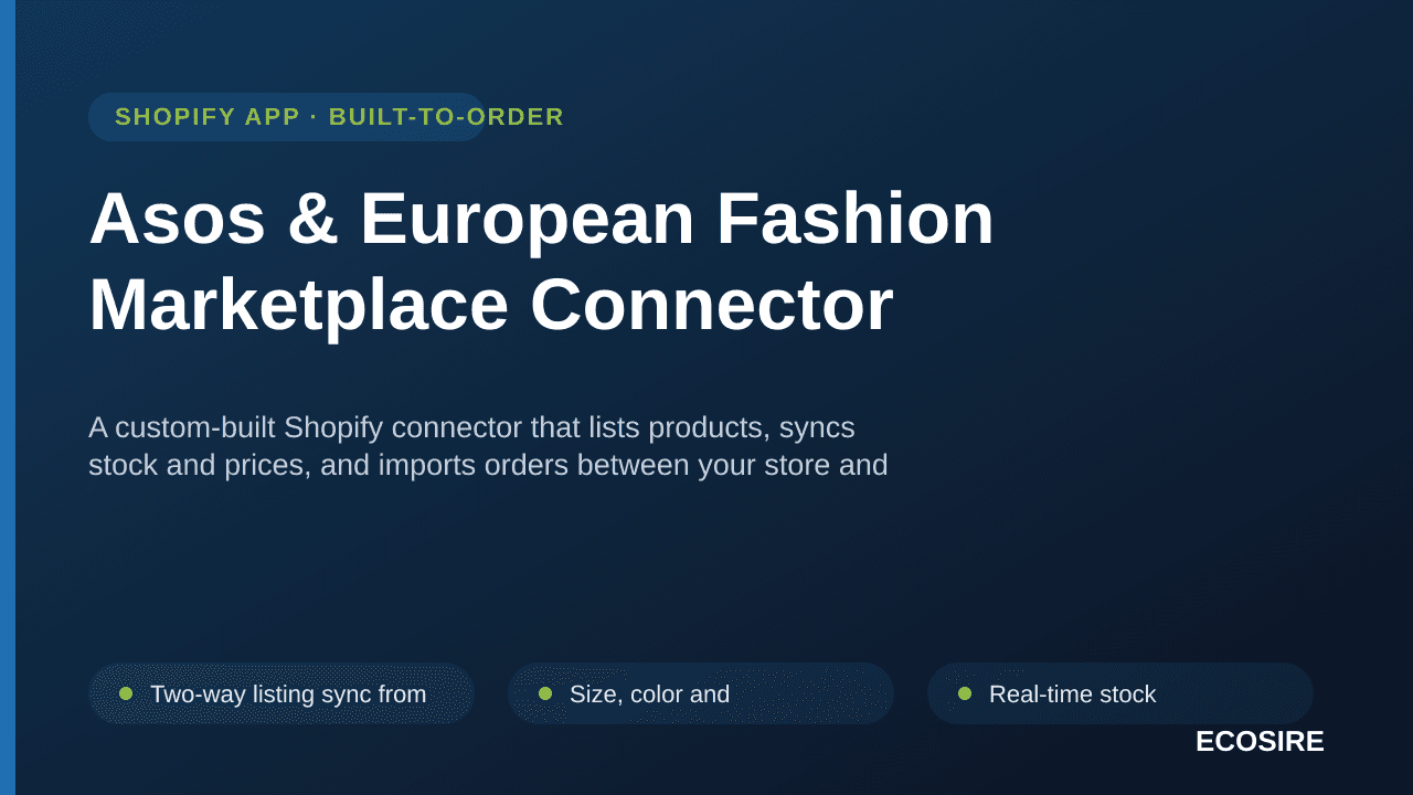 Asos & European Fashion Marketplace Connector