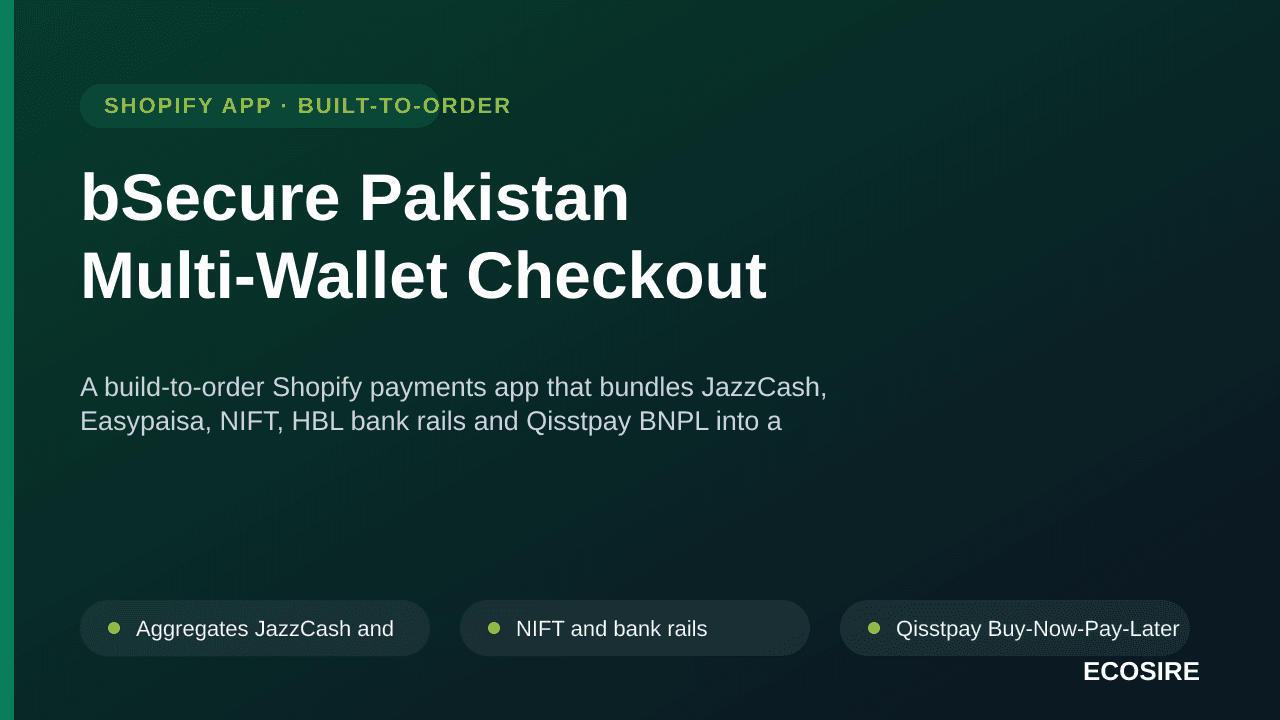 bSecure Pakistan Multi-Wallet Checkout