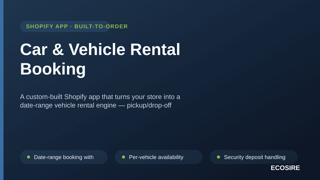 Car & Vehicle Rental Booking