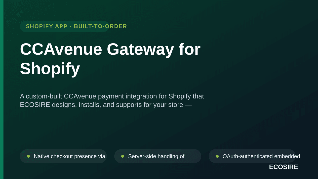 CCAvenue Gateway for Shopify