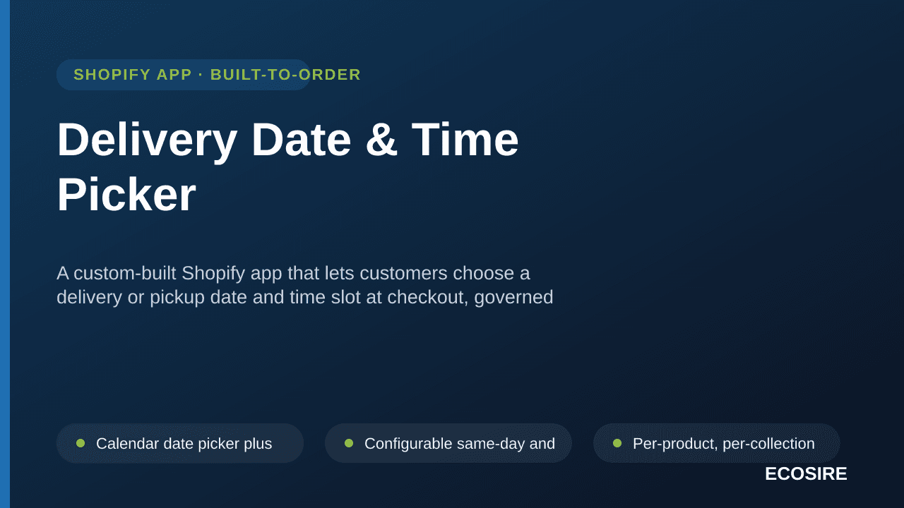 Delivery Date & Time Picker