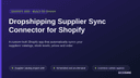 Dropshipping Supplier Sync Connector for Shopify thumbnail 1