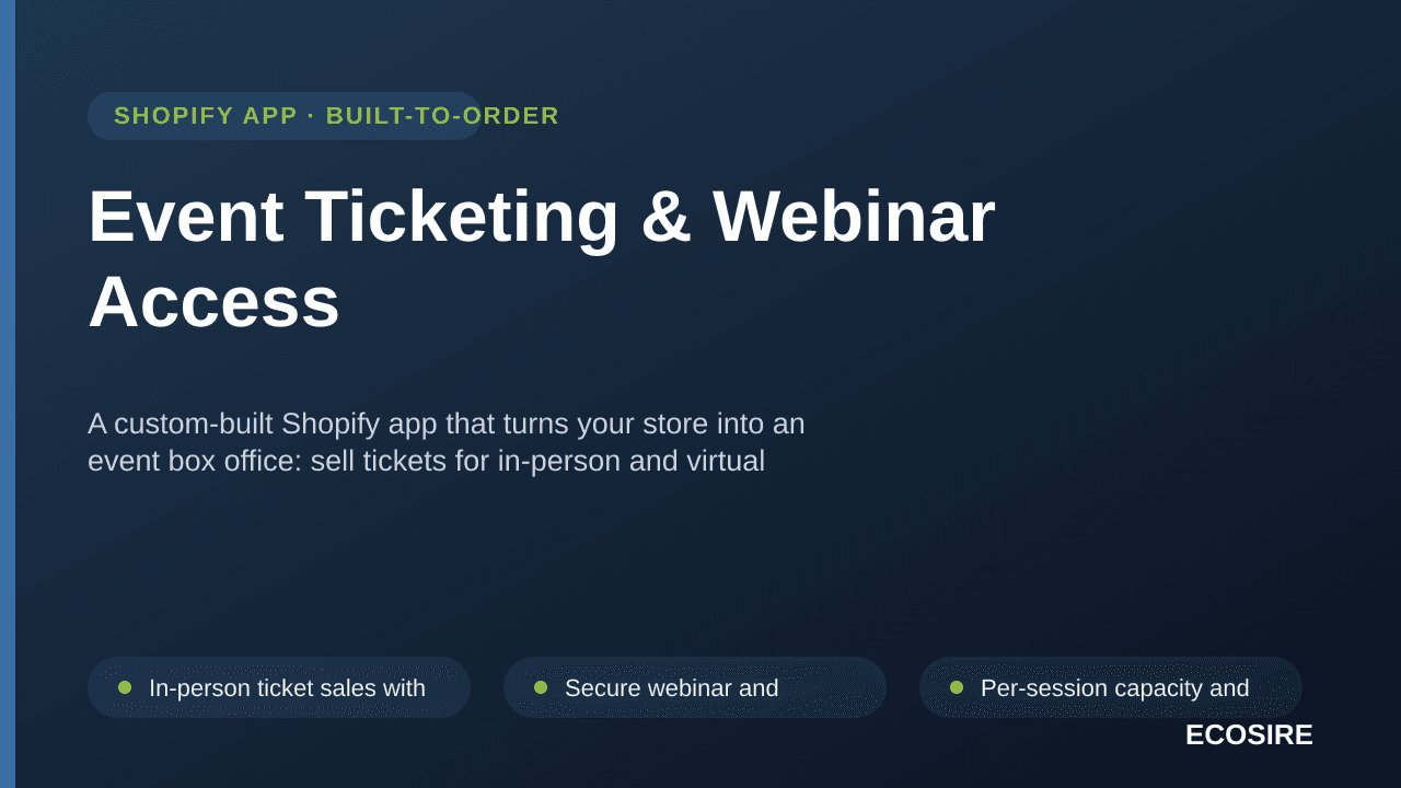 Event Ticketing & Webinar Access