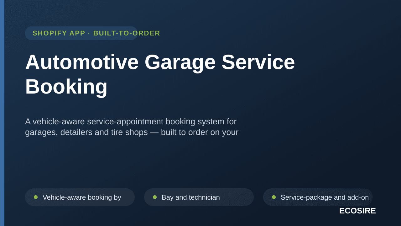 Automotive Garage Service Booking