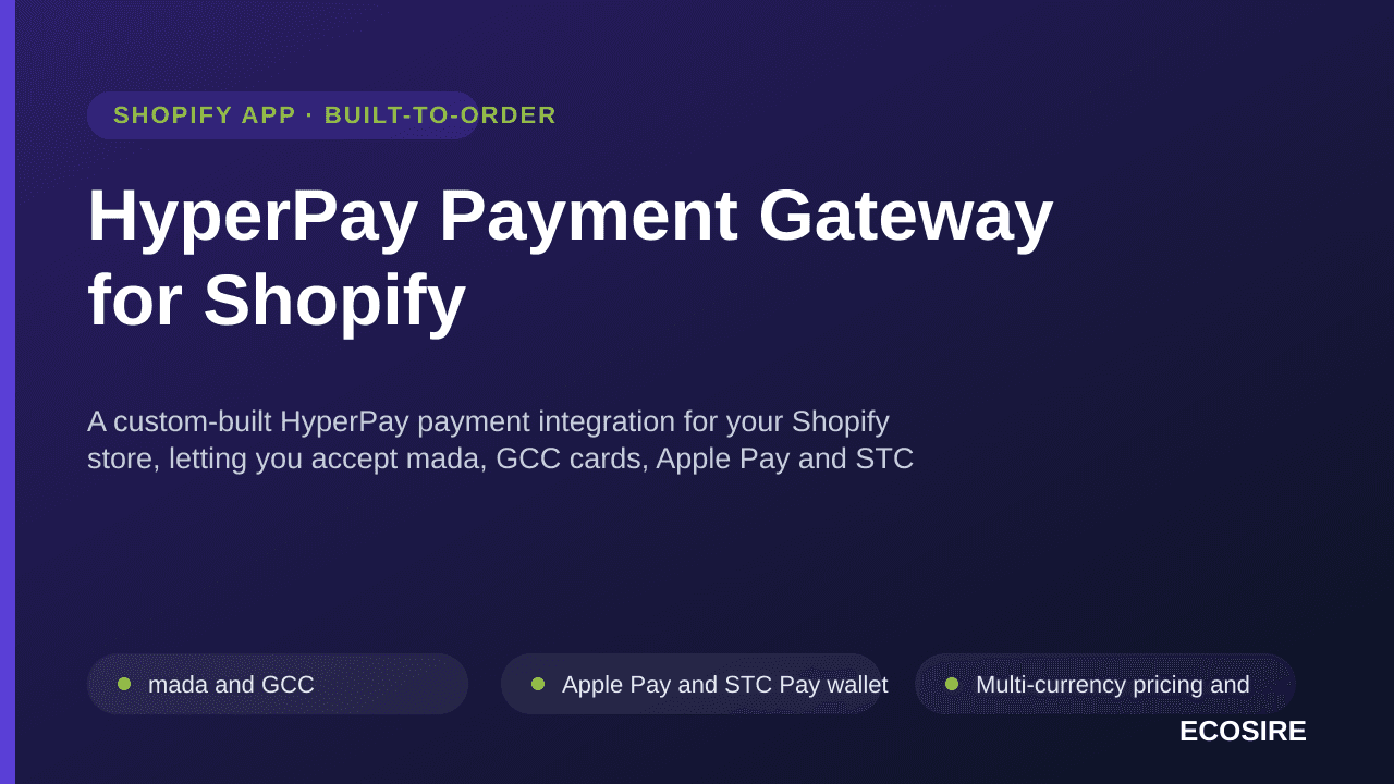HyperPay Payment Gateway for Shopify