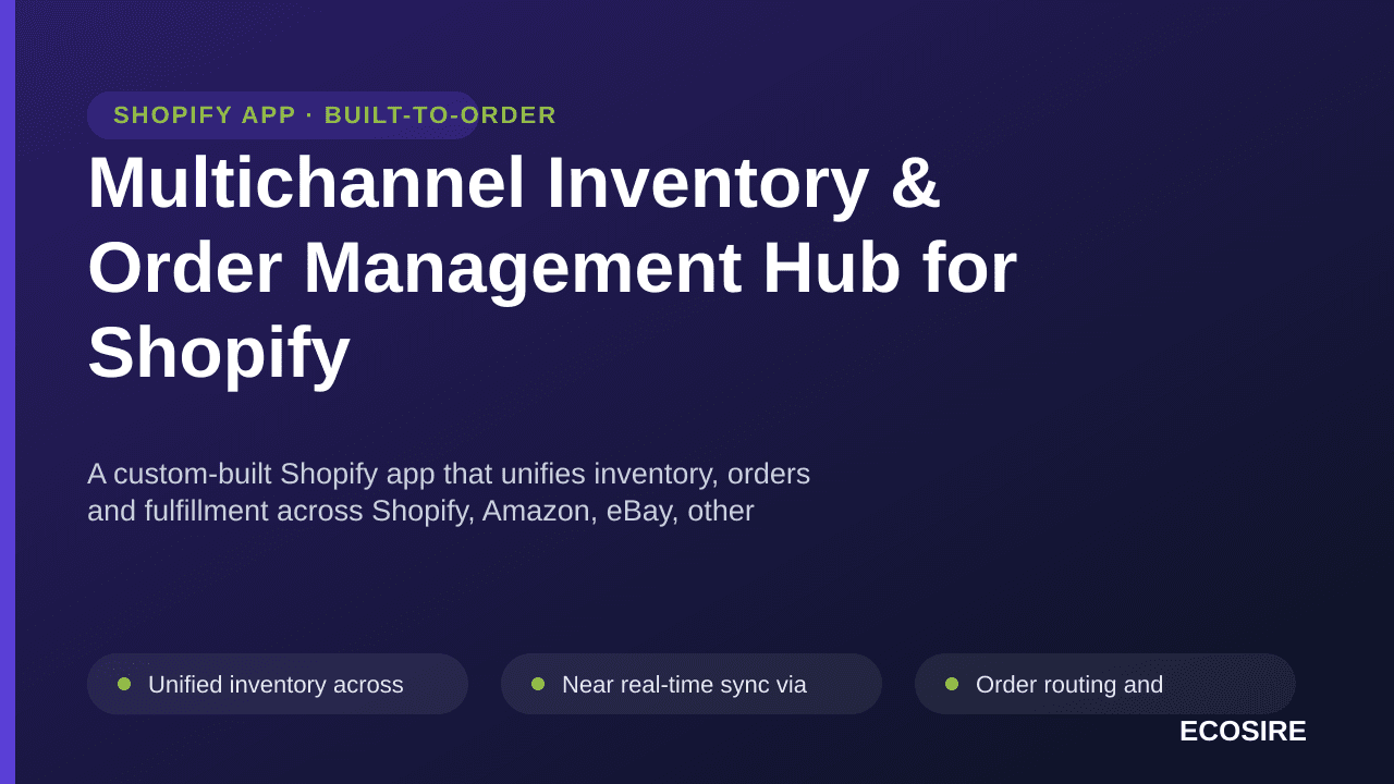 Multichannel Inventory & Order Management Hub for Shopify