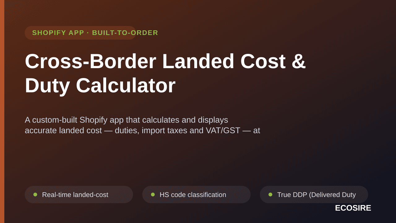 Cross-Border Landed Cost & Duty Calculator
