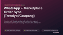 WhatsApp + Marketplace Order Sync (Trendyol/Coupang) thumbnail 1