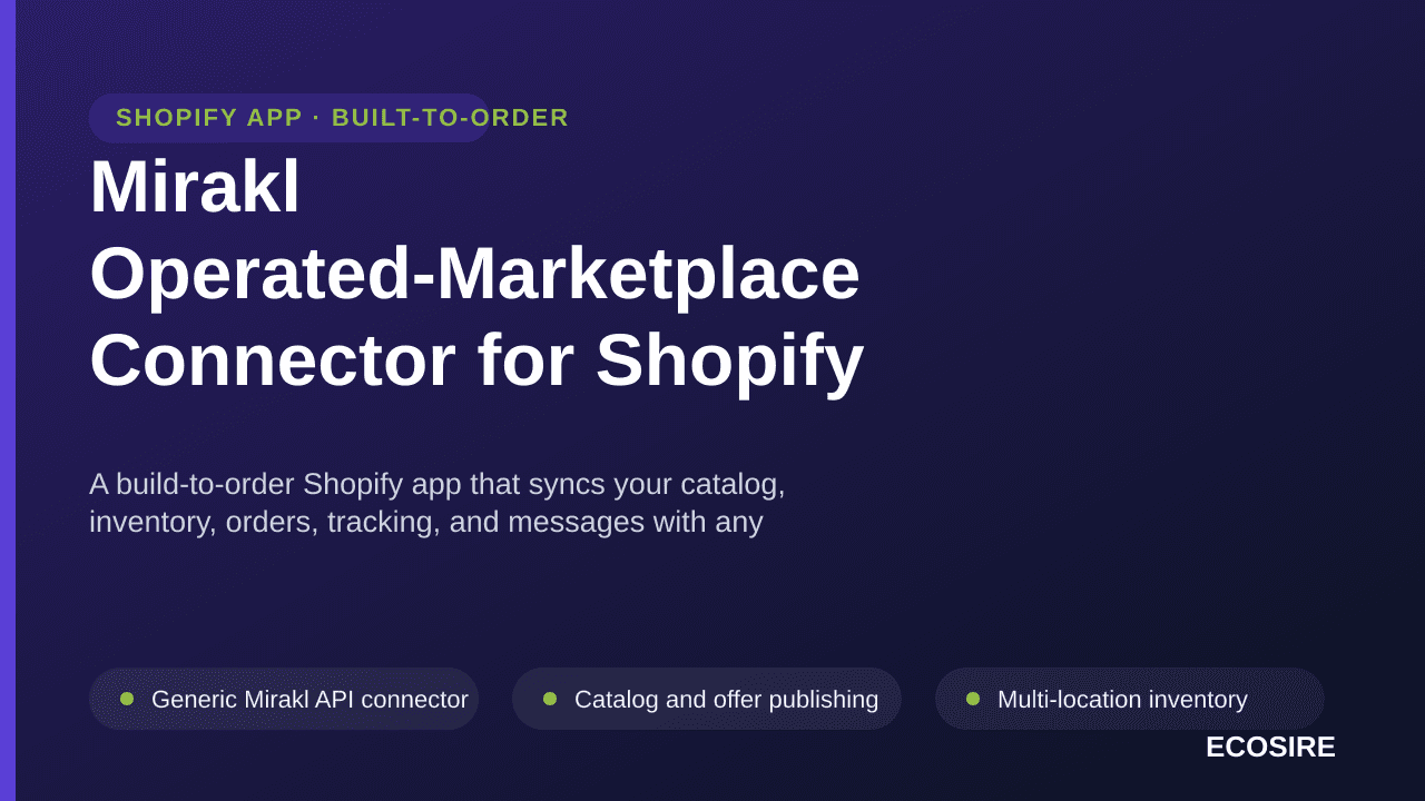 Mirakl Operated-Marketplace Connector for Shopify