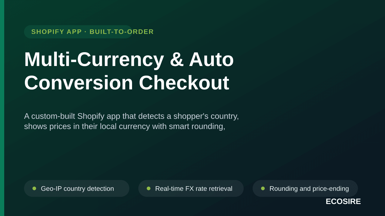 Multi-Currency & Auto Conversion Checkout