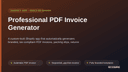 Professional PDF Invoice Generator thumbnail 1