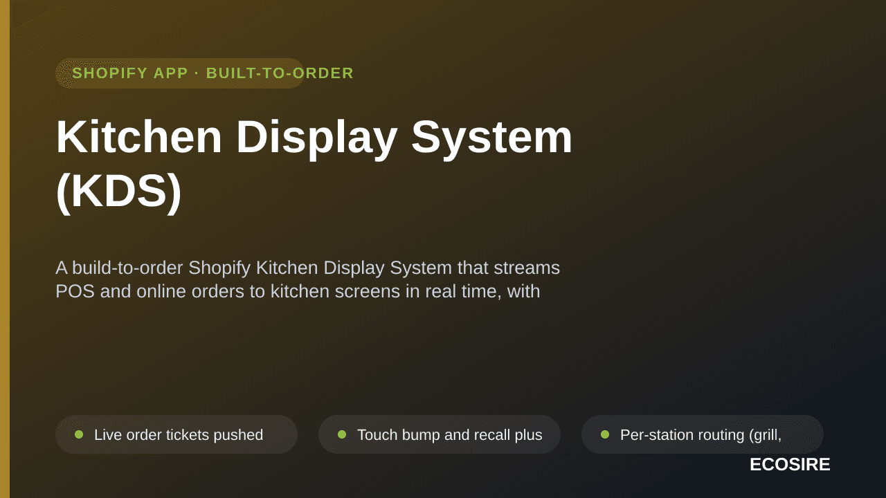Kitchen Display System (KDS)