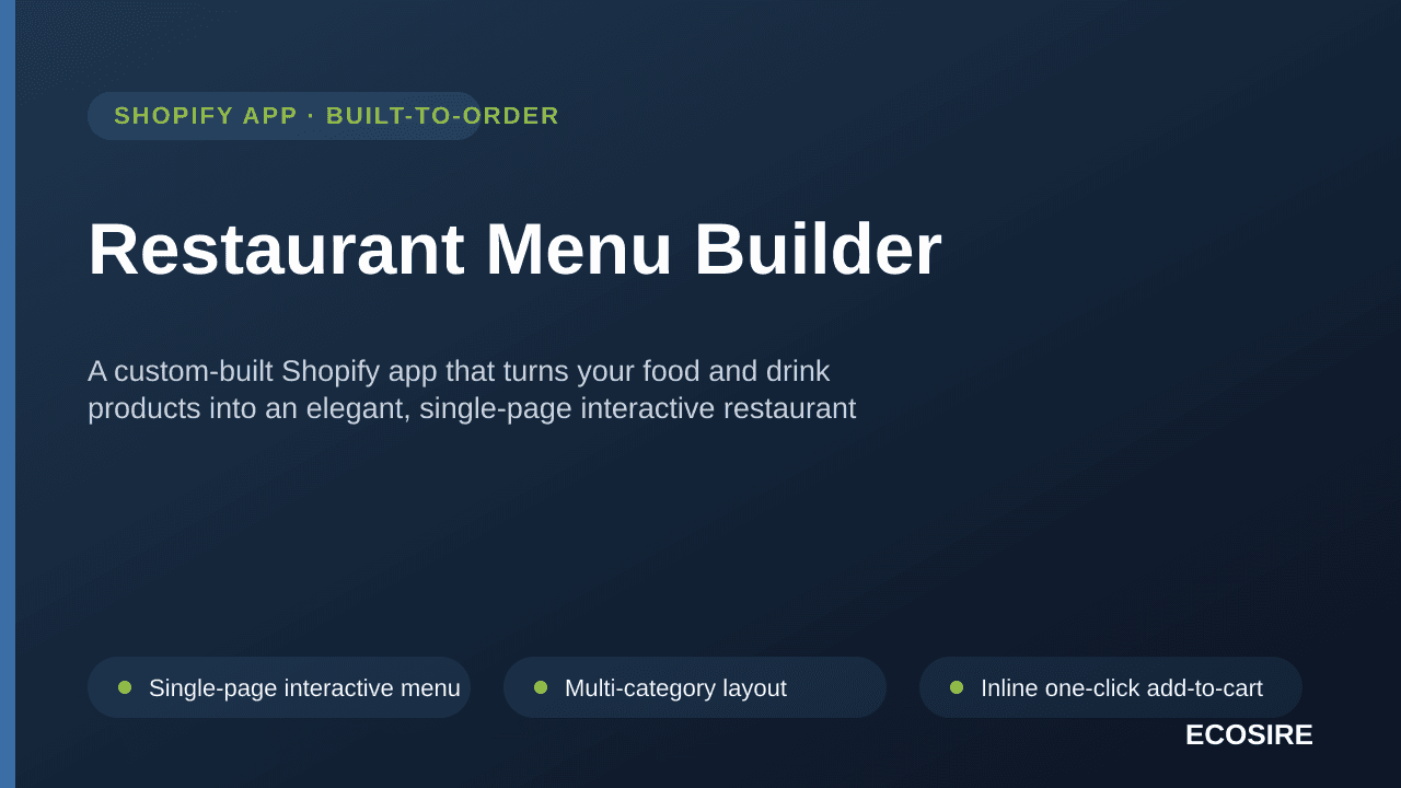 Restaurant Menu Builder