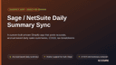 Sage / NetSuite Daily Summary Sync thumbnail 1