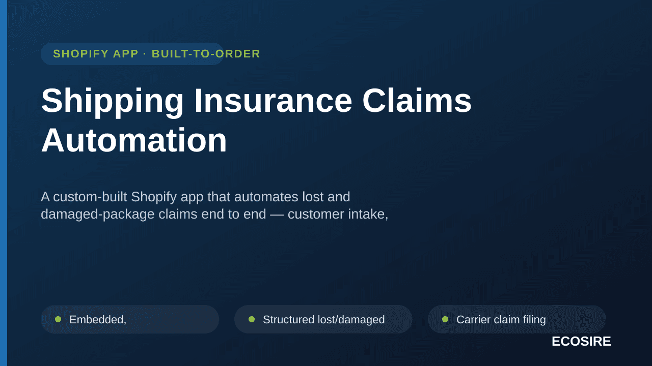 Shipping Insurance Claims Automation