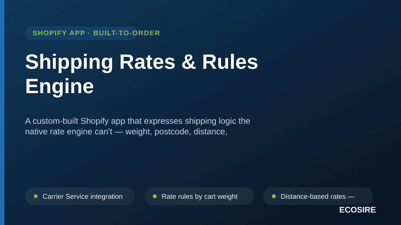 Shipping Rates & Rules Engine