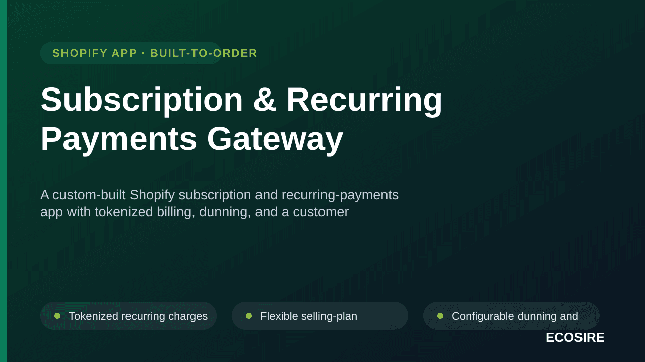 Subscription & Recurring Payments Gateway