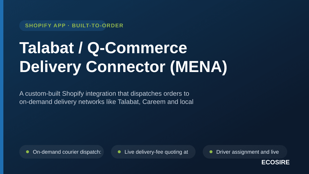Talabat / Q-Commerce Delivery Connector (MENA)