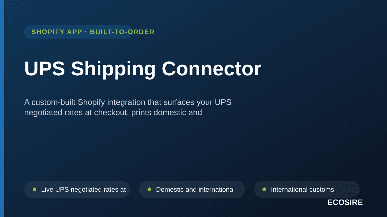 UPS Shipping Connector