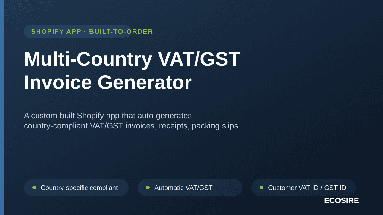 Multi-Country VAT/GST Invoice Generator