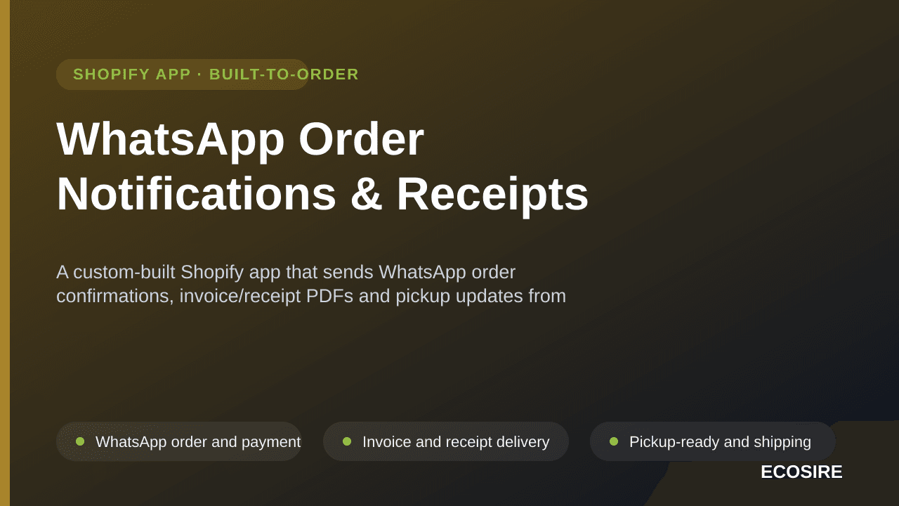 WhatsApp Order Notifications & Receipts