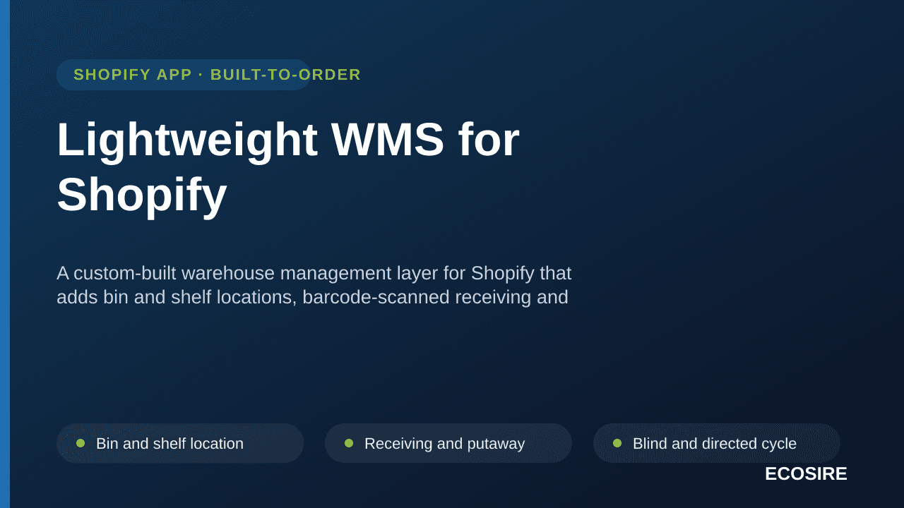 Lightweight WMS for Shopify
